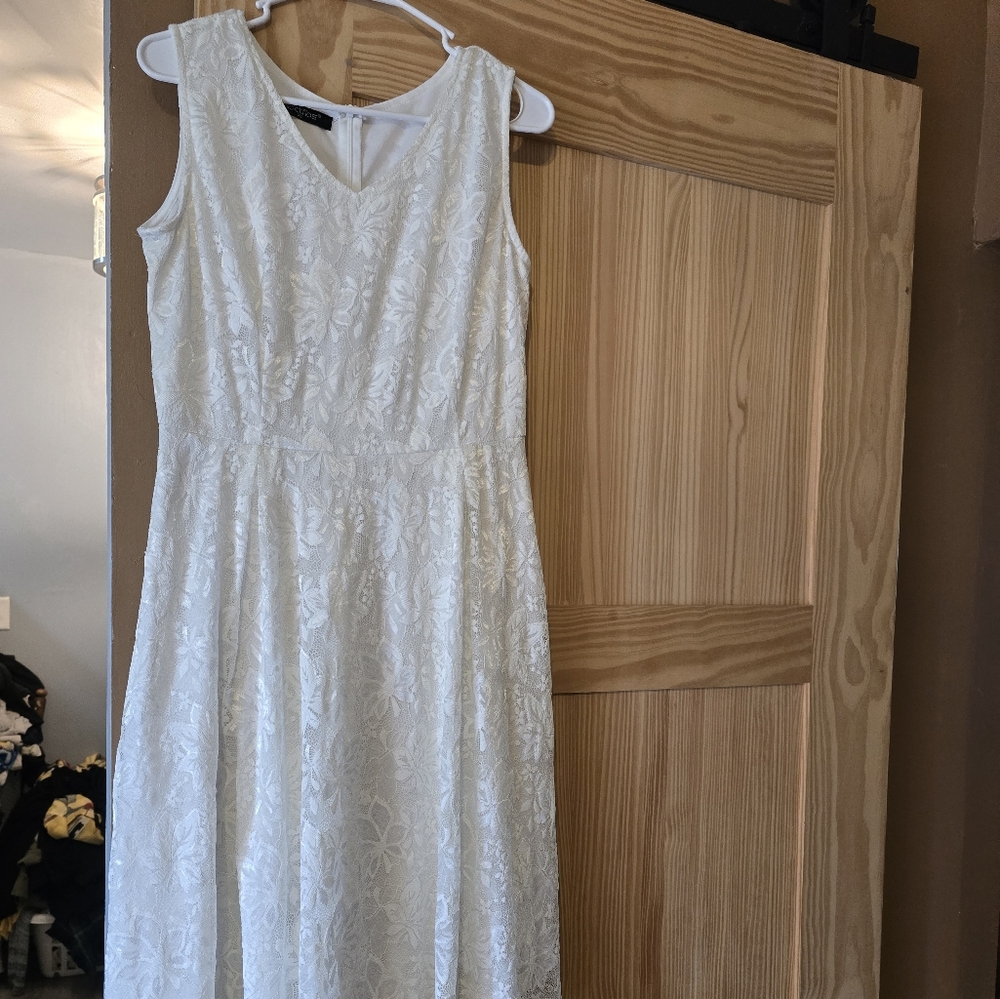 Noctflos Elegant White Lace Dress Womens Size Xl